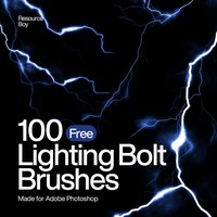 100 Lighting Bolt Photoshop Brushes