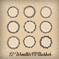 12 Wreaths Free PS Brushes