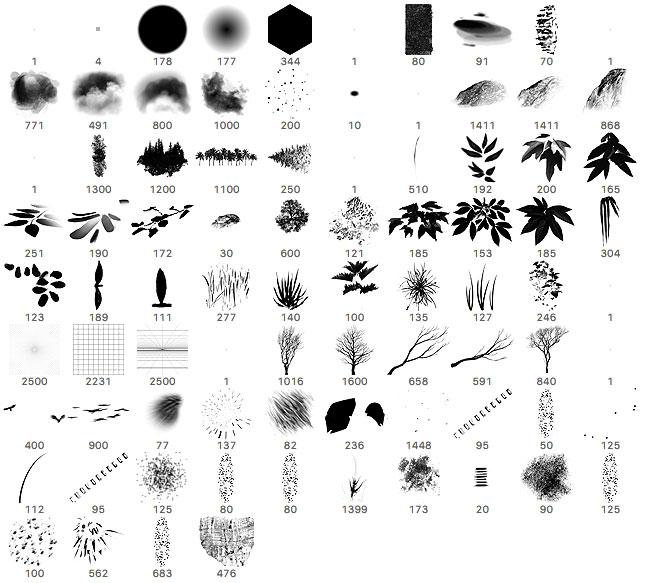 brushes palette