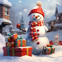 Snowman's Festive Village
